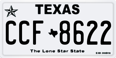 TX license plate CCF8622