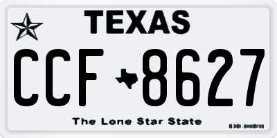 TX license plate CCF8627