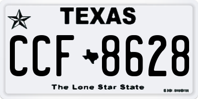 TX license plate CCF8628