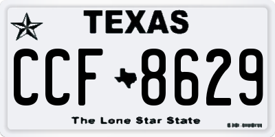 TX license plate CCF8629