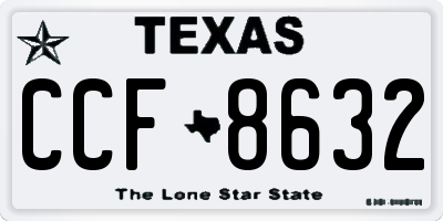 TX license plate CCF8632