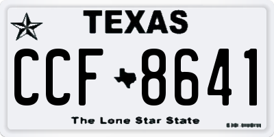TX license plate CCF8641