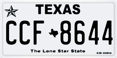 TX license plate CCF8644