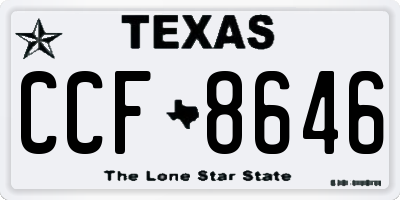 TX license plate CCF8646