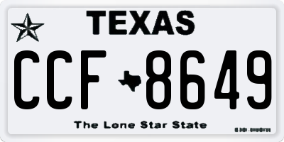 TX license plate CCF8649