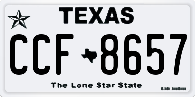 TX license plate CCF8657
