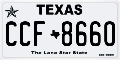 TX license plate CCF8660