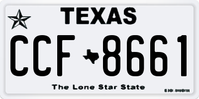 TX license plate CCF8661