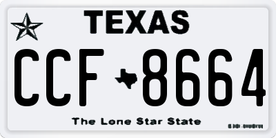TX license plate CCF8664