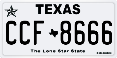 TX license plate CCF8666