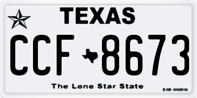 TX license plate CCF8673
