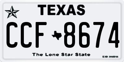 TX license plate CCF8674