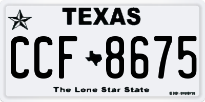 TX license plate CCF8675