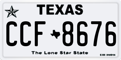 TX license plate CCF8676