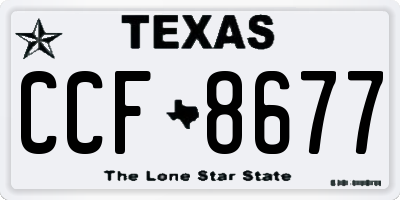 TX license plate CCF8677