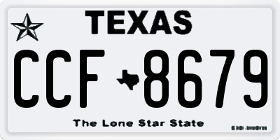 TX license plate CCF8679