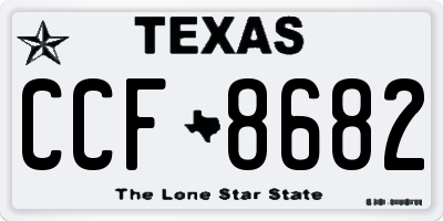 TX license plate CCF8682