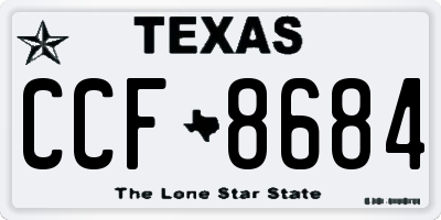 TX license plate CCF8684
