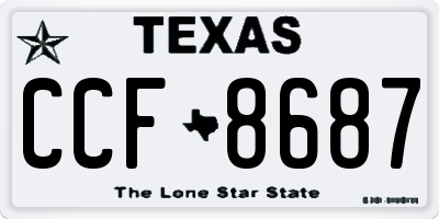 TX license plate CCF8687