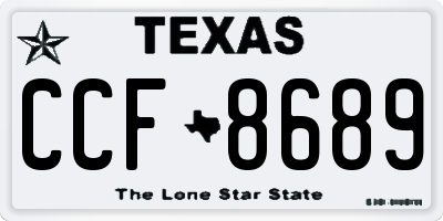 TX license plate CCF8689