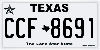 TX license plate CCF8691