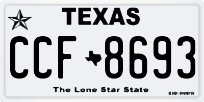 TX license plate CCF8693
