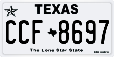 TX license plate CCF8697
