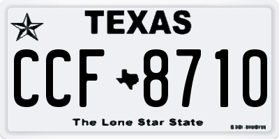 TX license plate CCF8710