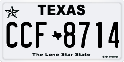TX license plate CCF8714