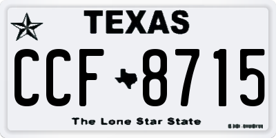 TX license plate CCF8715