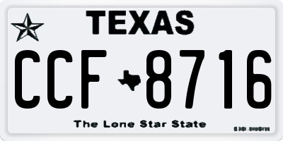 TX license plate CCF8716