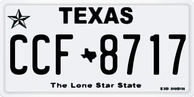 TX license plate CCF8717