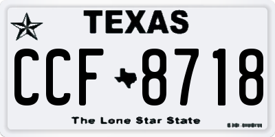 TX license plate CCF8718