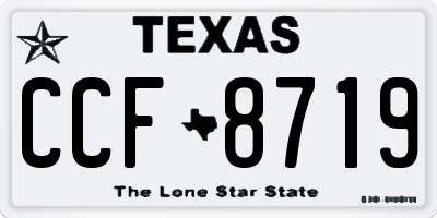 TX license plate CCF8719