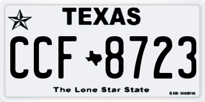 TX license plate CCF8723