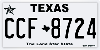 TX license plate CCF8724