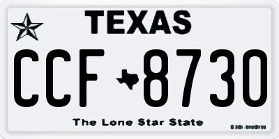 TX license plate CCF8730