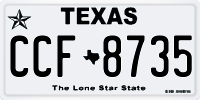 TX license plate CCF8735