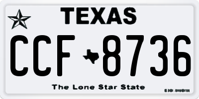 TX license plate CCF8736