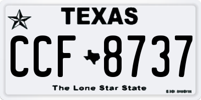TX license plate CCF8737
