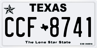 TX license plate CCF8741