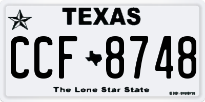 TX license plate CCF8748