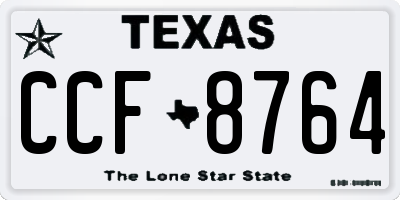 TX license plate CCF8764