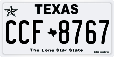 TX license plate CCF8767