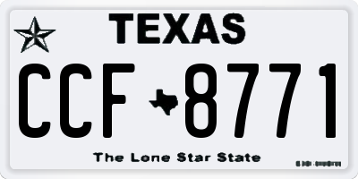 TX license plate CCF8771
