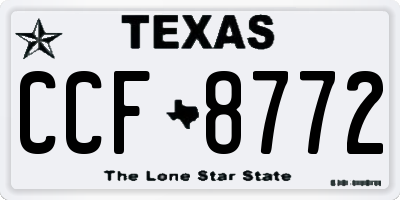 TX license plate CCF8772