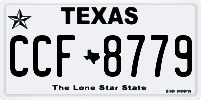 TX license plate CCF8779