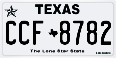 TX license plate CCF8782