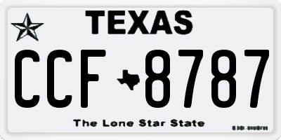 TX license plate CCF8787