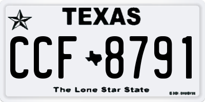 TX license plate CCF8791